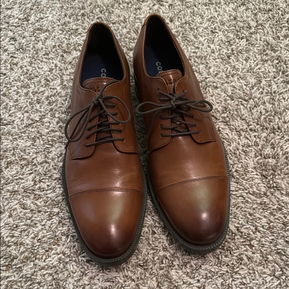 Cole Haan Men's Brown Leather Dress Shoes